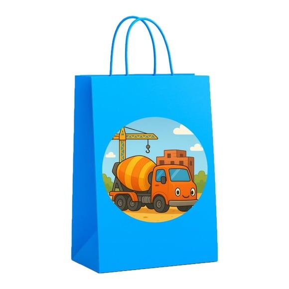 Sacola de Papel Personalizada Infantil Betoneira