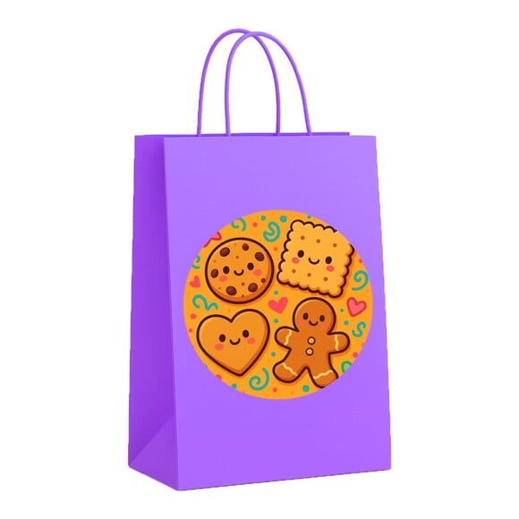 Sacola de Papel Personalizada Infantil Biscoitinhos