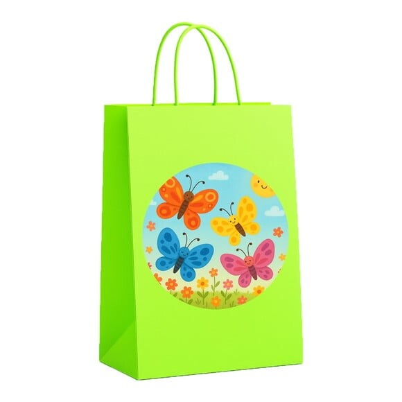 Sacola de Papel Personalizada Infantil Borboletas