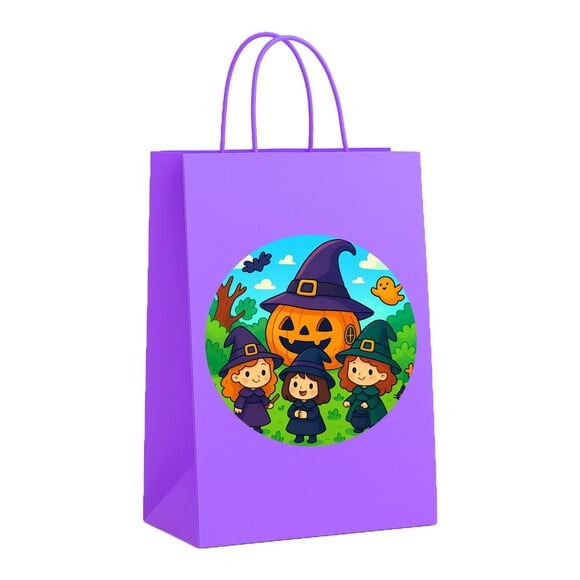 Sacola de Papel Personalizada Infantil Bruxinhas Fofas