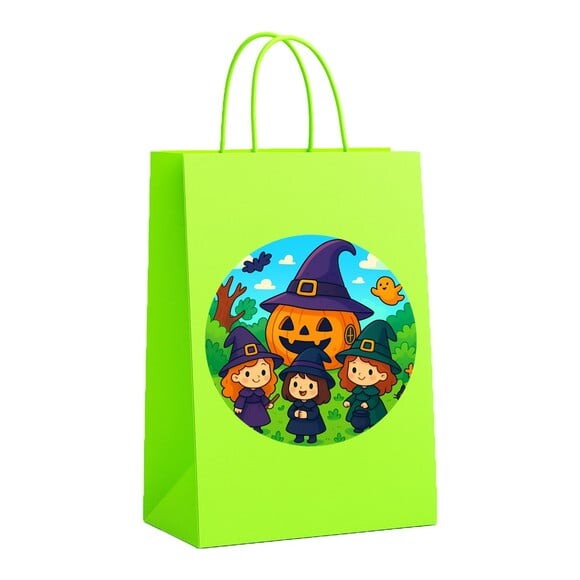 Sacola de Papel Personalizada Infantil Bruxinhas Fofas