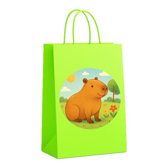 Sacola de Papel Personalizada Infantil Capivara