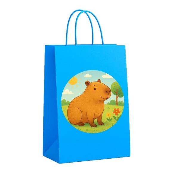 Sacola de Papel Personalizada Infantil Capivara
