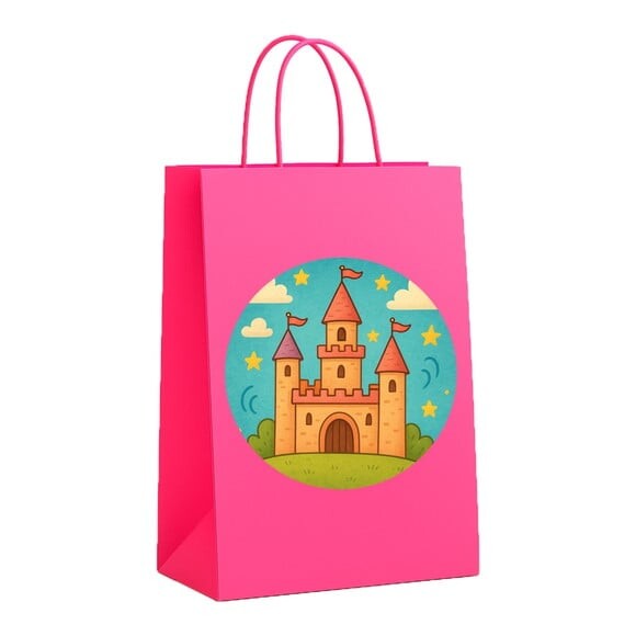 Sacola de Papel Personalizada Infantil Castelo Encantado