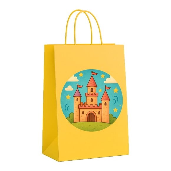 Sacola de Papel Personalizada Infantil Castelo Encantado