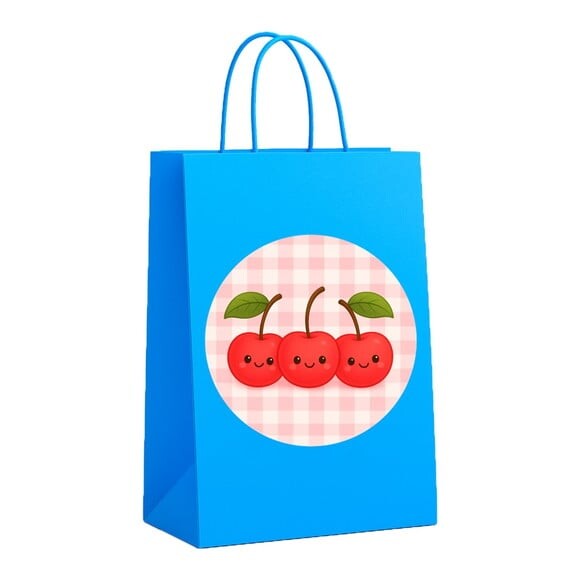 Sacola de Papel Personalizada Infantil Cerejinha