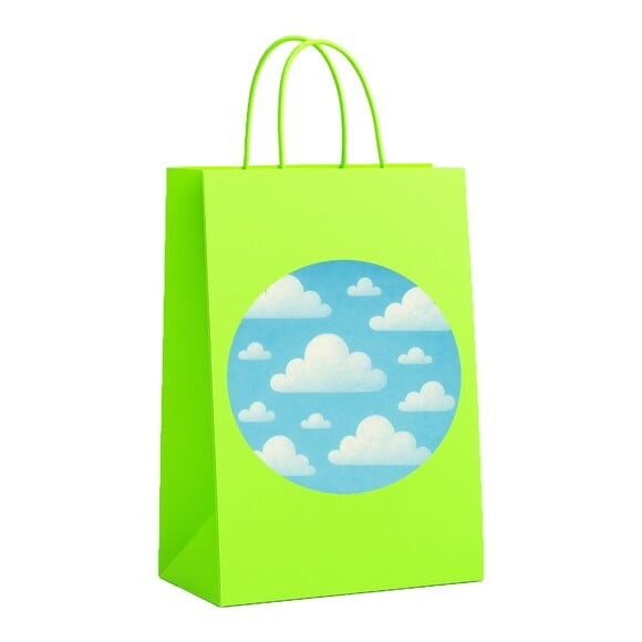 Sacola de Papel Personalizada Infantil Céu Azul