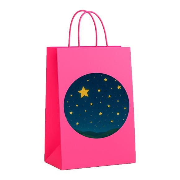 Sacola de Papel Personalizada Infantil Céu Estrelado