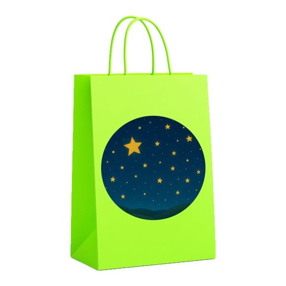 Sacola de Papel Personalizada Infantil Céu Estrelado