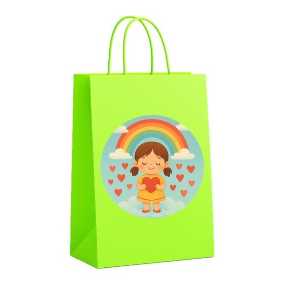 Sacola de Papel Personalizada Infantil Chuva de Amor