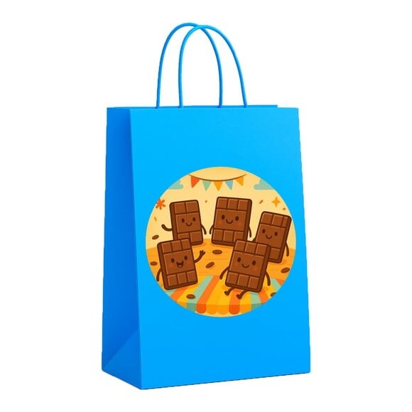 Sacola de Papel Personalizada Infantil Chocolates