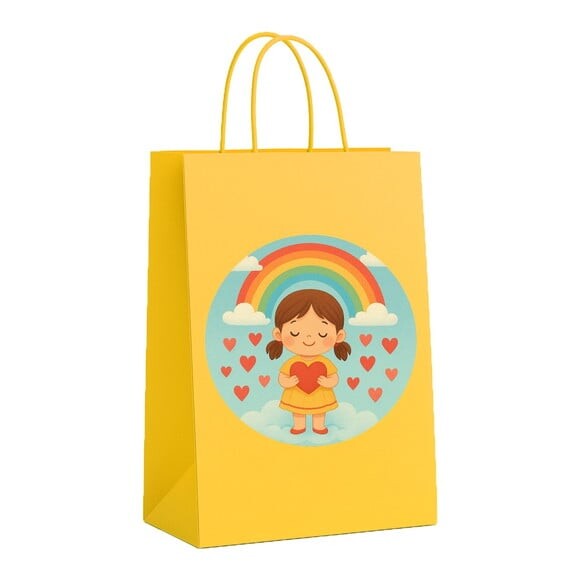 Sacola de Papel Personalizada Infantil Chuva de Amor