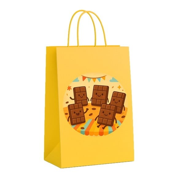 Sacola de Papel Personalizada Infantil Chocolates