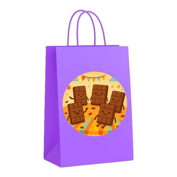 Sacola de Papel Personalizada Infantil Chocolates