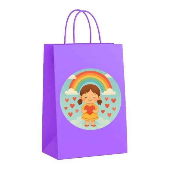 Sacola de Papel Personalizada Infantil Chuva de Amor