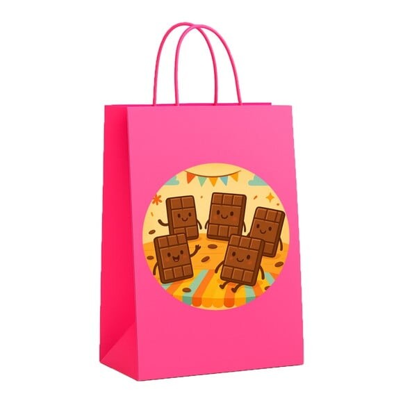 Sacola de Papel Personalizada Infantil Chocolates