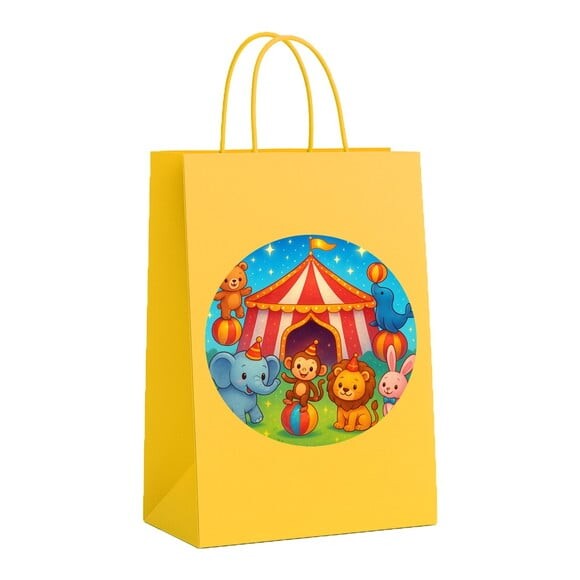 Sacola de Papel Personalizada Infantil Circo Encantado
