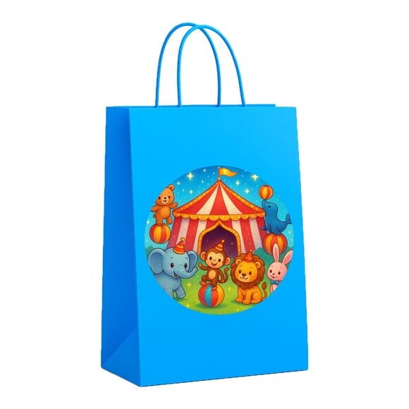 Sacola de Papel Personalizada Infantil Circo Encantado