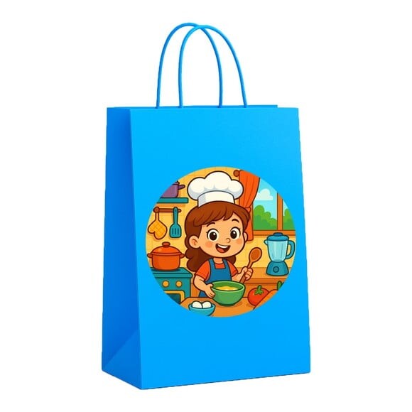 Sacola de Papel Personalizada Infantil Cozinha Kids