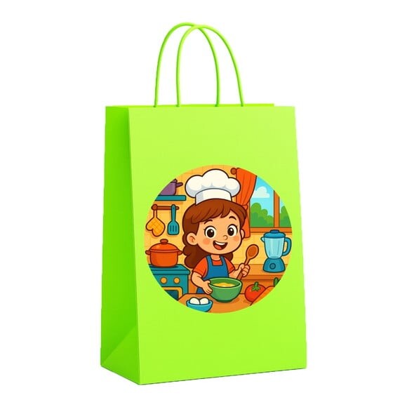 Sacola de Papel Personalizada Infantil Cozinha Kids
