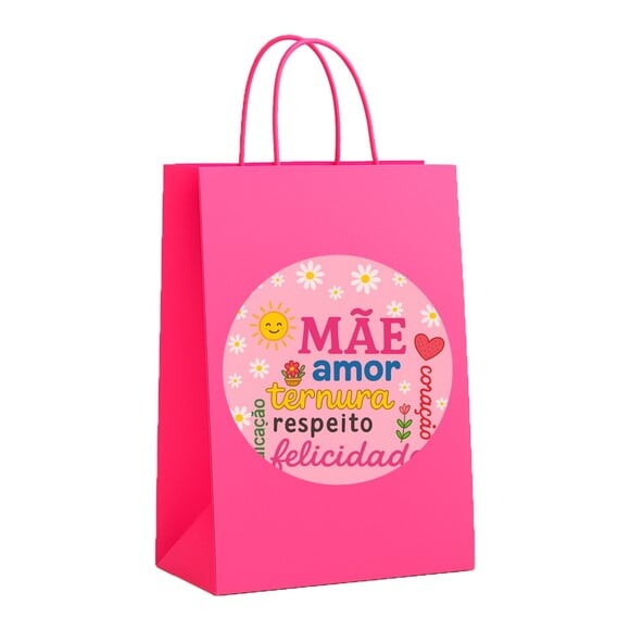 Sacola de Papel Personalizada Infantil Dia das Mães