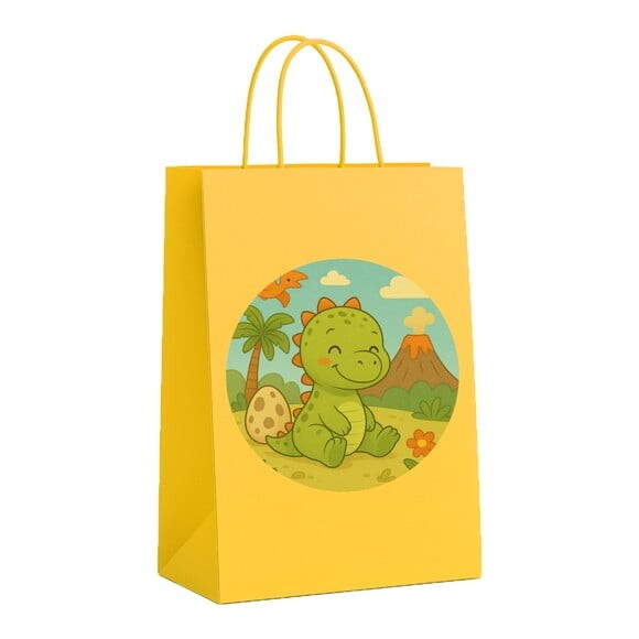 Sacola de Papel Personalizada Infantil Dinossauro Baby
