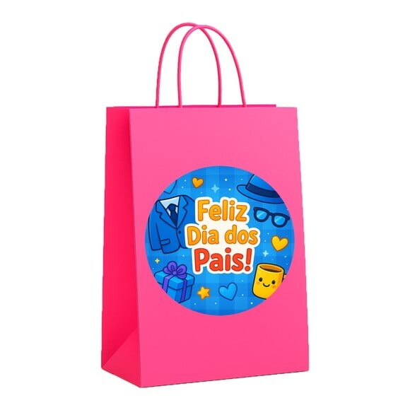 Sacola de Papel Personalizada Infantil Dia dos Pais