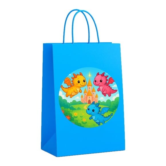 Sacola de Papel Personalizada Infantil Dragões