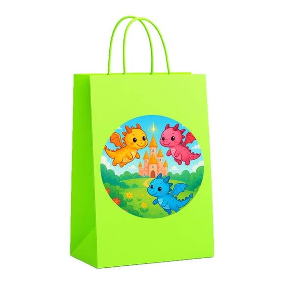 Sacola de Papel Personalizada Infantil Dragões
