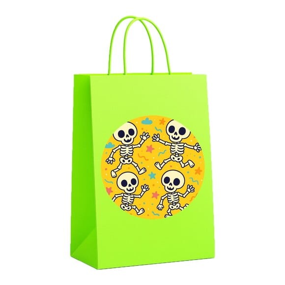 Sacola de Papel Personalizada Infantil Esqueletinhos Kids