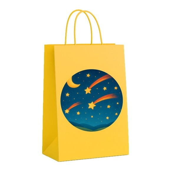 Sacola de Papel Personalizada Infantil Estrelas Cadentes