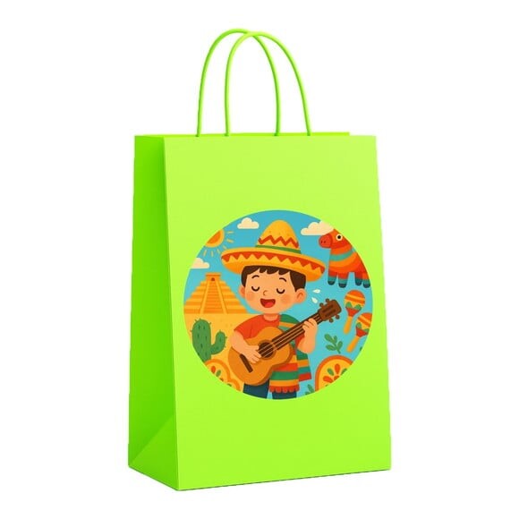 Sacola de Papel Personalizada Infantil Festa Mexicana