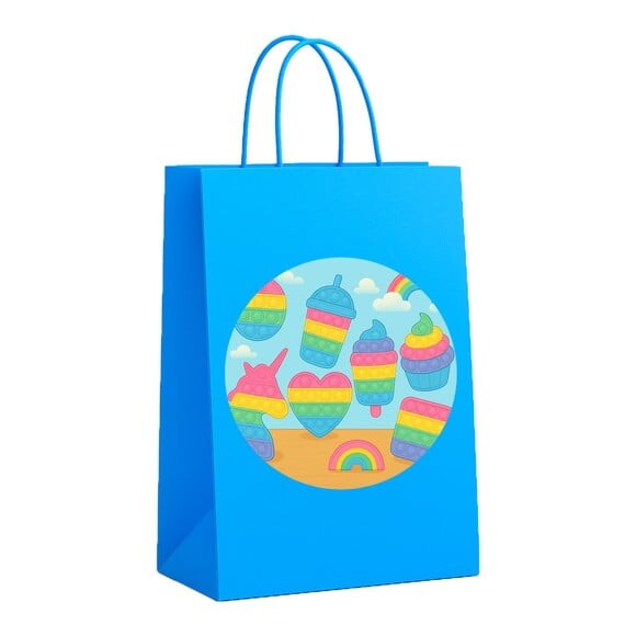 Sacola de Papel Personalizada Infantil Fidget Toys