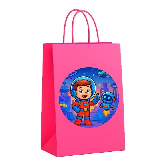 Sacola de Papel Personalizada Infantil Futurismo Infantil