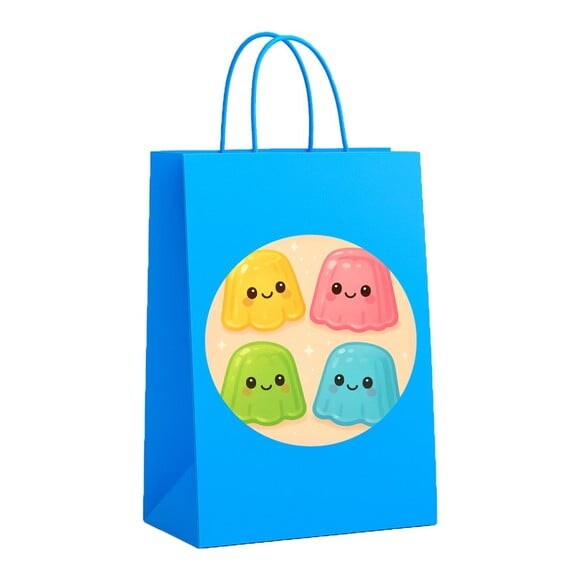 Sacola de Papel Personalizada Infantil Gelatinas