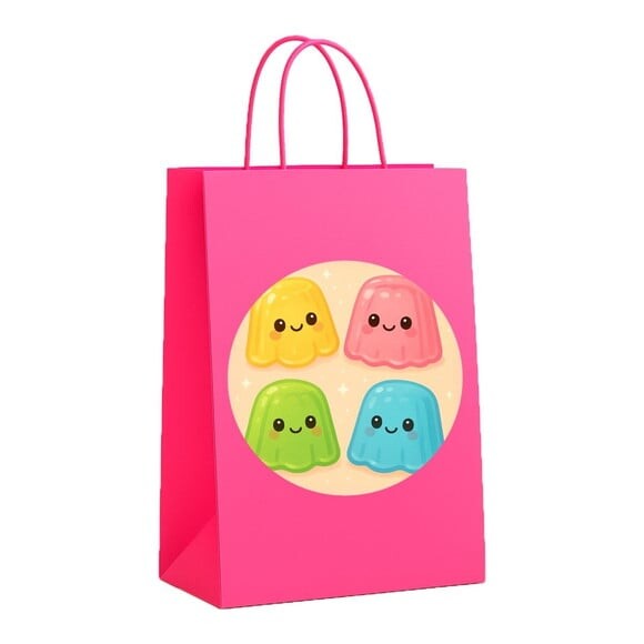 Sacola de Papel Personalizada Infantil Gelatinas