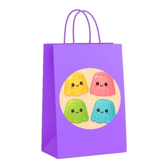Sacola de Papel Personalizada Infantil Gelatinas