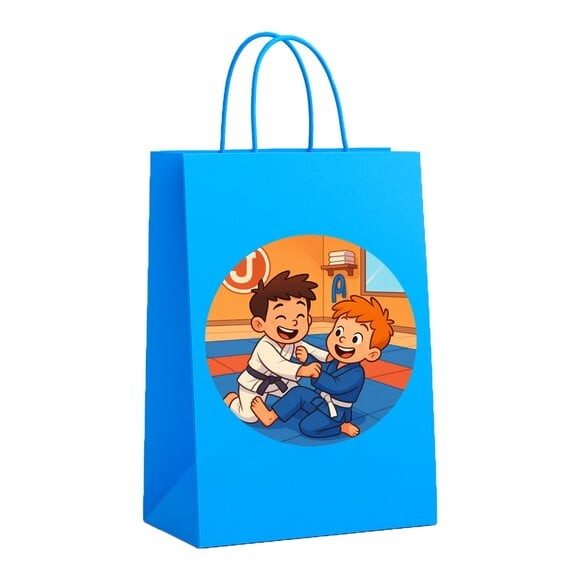 Sacola de Papel Personalizada Infantil Jiu-jítsu
