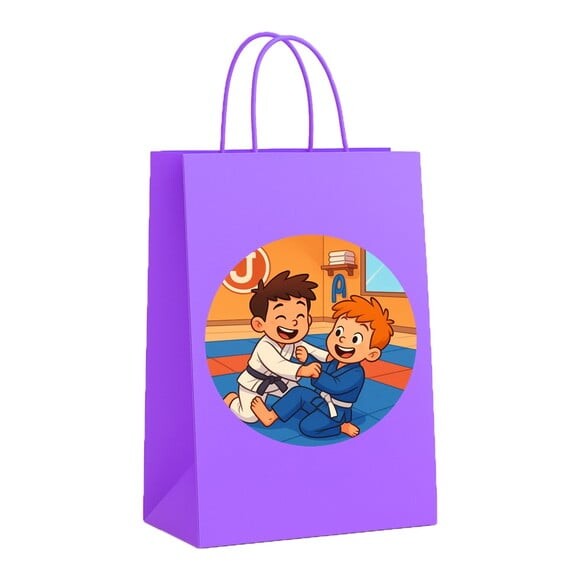 Sacola de Papel Personalizada Infantil Jiu-jítsu