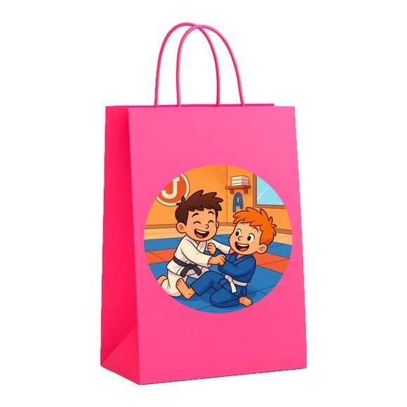 Sacola de Papel Personalizada Infantil Jiu-jítsu