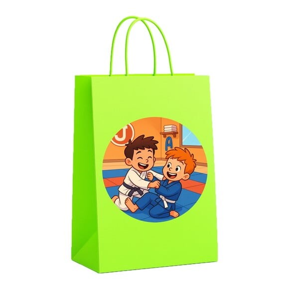 Sacola de Papel Personalizada Infantil Jiu-jítsu