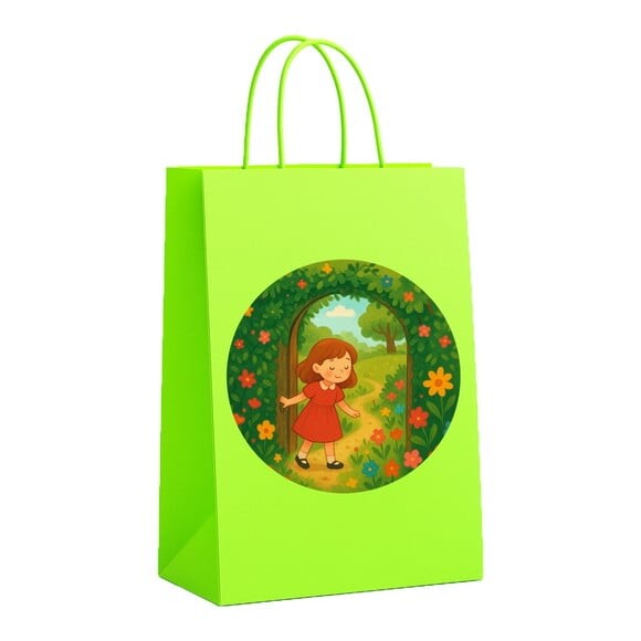 Sacola de Papel Personalizada Infantil Jardim Secreto