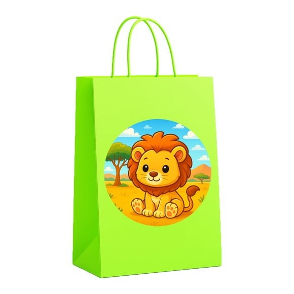 Sacola de Papel Personalizada Infantil Leão Baby