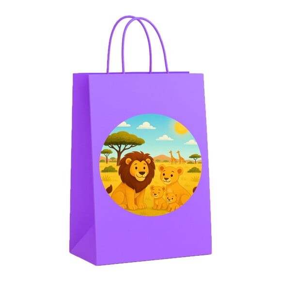 Sacola de Papel Personalizada Infantil Leões