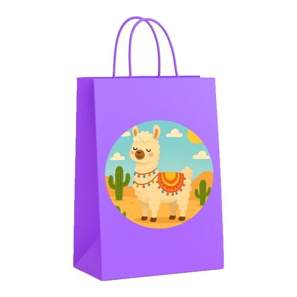 Sacola de Papel Personalizada Infantil Lhama