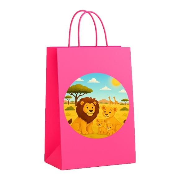 Sacola de Papel Personalizada Infantil Leões