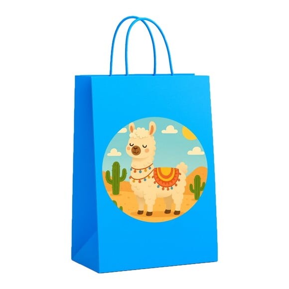 Sacola de Papel Personalizada Infantil Lhama