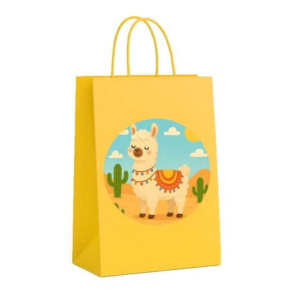 Sacola de Papel Personalizada Infantil Lhama