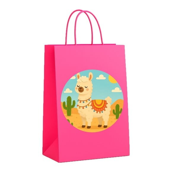 Sacola de Papel Personalizada Infantil Lhama