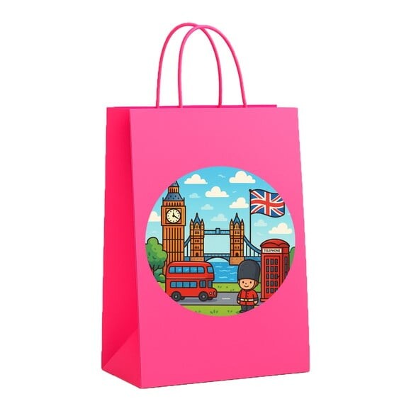 Sacola de Papel Personalizada Infantil Londres